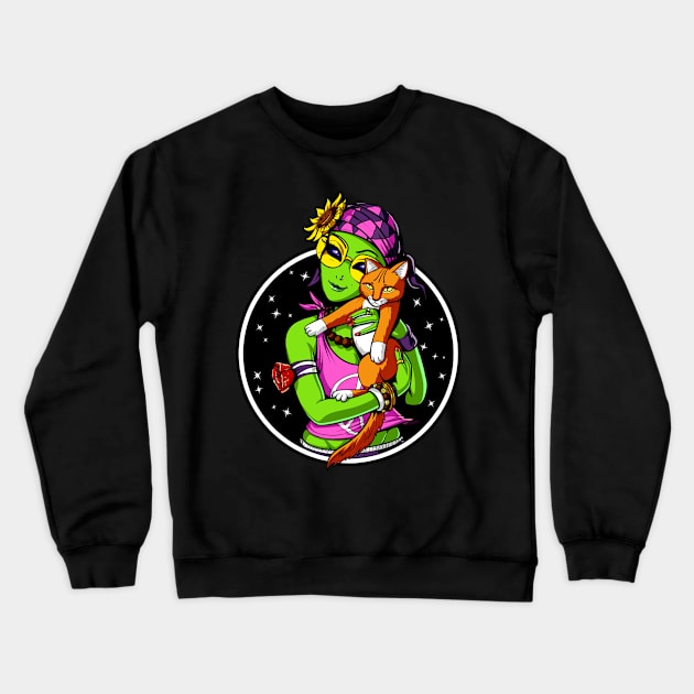 Alien Cat Lover Crewneck Sweatshirt by underheaven